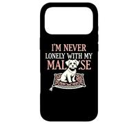 Carcasa para iPhone 17 Pro MAX Nunca me Siento Solo con mi compañero Amante de los Perros Malteses
