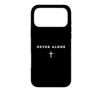 Carcasa para iPhone 17 Pro MAX Nunca Solo Jesús Versículo bíblico católico con Cruz Simple