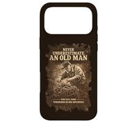 Carcasa para iPhone 17 Pro MAX Nunca Subestimes a un Anciano Que todavía Gira Llaves