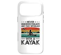 Carcasa para iPhone 17 Pro MAX Nunca Subestimes a una anciana con un Kayak remando