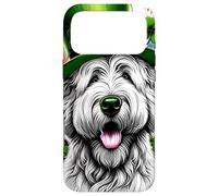 Carcasa para iPhone 17 Pro MAX Obra de Arte del Día de San Patricio de Komondor Dog