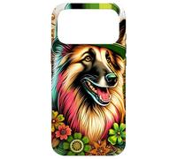 Carcasa para iPhone 17 Pro MAX Obra de Arte del día de San Patricio del Perro Pastor Belga