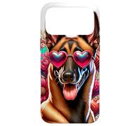 Carcasa para iPhone 17 Pro MAX Obra de Arte del Día de San Valentín de un Perro Malinois Belga