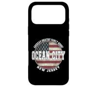 Carcasa para iPhone 17 Pro MAX Ocean City New Jersey, Bandera Americana Vintage