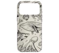 Carcasa para iPhone 17 Pro MAX Ocean Life Dolphin Beach Fish 90s Vintage Graphic