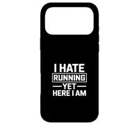 Carcasa para iPhone 17 Pro MAX Odio Correr Pero aquí Soy Gracioso Diciendo