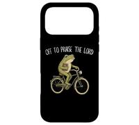 Carcasa para iPhone 17 Pro MAX Off to Praise The Lord Funny Christian Meme Frog Humor