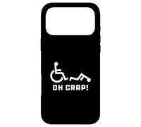 Carcasa para iPhone 17 Pro MAX Oh Crap Wheelchair Birthday Handicap Disability Funny