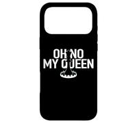 Carcasa para iPhone 17 Pro MAX OH NO MY Queen Divertido Ajedrez Jaque Mate Trampa Gambito Rey Peón