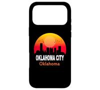 Carcasa para iPhone 17 Pro MAX Oklahoma City State USA Vintage Sunset Retro Skyline