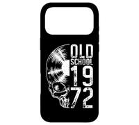 Carcasa para iPhone 17 Pro MAX Old School 1972 Vintage Disco de Vinilo Amante gótico Calavera LP