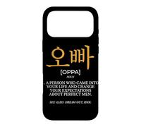Carcasa para iPhone 17 Pro MAX Oppa Coreano Word Funny Seúl Corea KDrama Cultura