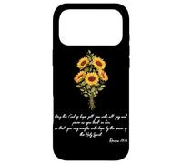 Carcasa para iPhone 17 Pro MAX Ora Que Dios desee a Sunflower Versículo bíblico Cristiano religioso