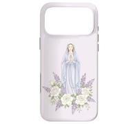 Carcasa para iPhone 17 Pro MAX Oración Católica Floral Blanca Nuestra Señora