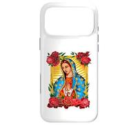 Carcasa para iPhone 17 Pro MAX Our Lady Virgen De Guadalupe Saint Virgin, Red Rose Flower