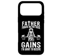 Carcasa para iPhone 17 Pro MAX Padre Perdóname por Estas Ganancias - Jesus Gym Motivational