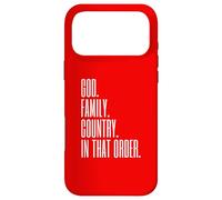 Carcasa para iPhone 17 Pro MAX País de la Familia de Dios en Ese Orden Escritura