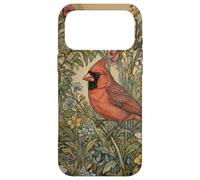 Carcasa para iPhone 17 Pro MAX Pájaro de jardín Cardenal norteño, Estilo Vintage