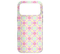 Carcasa para iPhone 17 Pro MAX Pale Pink Lavender Green Circle Square Ring Dots Pattern