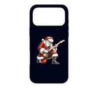 Carcasa para iPhone 17 Pro MAX Papá Noel Tocando la Guitarra Divertida Navidad Rock 'N' Roll