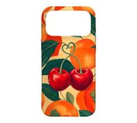Carcasa para iPhone 17 Pro MAX Par de Cerezas Rojas Entre caquis maduros