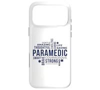 Carcasa para iPhone 17 Pro MAX Paramédico Homenaje Palabra Nube Apreciación Héroe