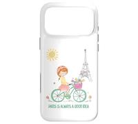 Carcasa para iPhone 17 Pro MAX París es Siempre una Buena Idea Linda Chica en Bicicleta