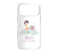 Carcasa para iPhone 17 Pro MAX París Mente Bicicleta Chica Torre Eiffel Estética Viaje Amor