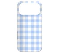 Carcasa para iPhone 17 Pro MAX Pastel Blue Gingham Squares Classic Plaid Baby Boy Pattern