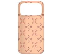 Carcasa para iPhone 17 Pro MAX Pastel Pink Old Rose Terra Cotta Petals Cross Leaves Pattern