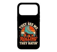 Carcasa para iPhone 17 Pro MAX Patín de Ruedas They See Me Rolling Retro Skater Hatin Girls