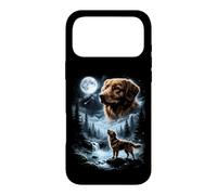 Carcasa para iPhone 17 Pro MAX Pato de Nueva Escocia Tolling Retriever Aullando a la Luna 90