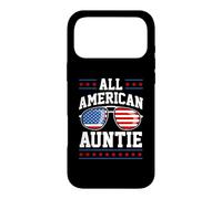 Carcasa para iPhone 17 Pro MAX Patriotic All-American Auntie USA 4 de Julio Bandera Estadounidense