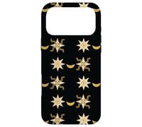 Carcasa para iPhone 17 Pro MAX Patrón Inspirado en Asiria (13) - Amarillo Dorado, Blanco