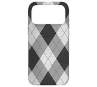 Carcasa para iPhone 17 Pro MAX Patrón Preppy de los años 80 de Argyle Grays