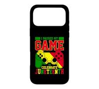 Carcasa para iPhone 17 Pro MAX Pause mi Juego para Celebrar Juneteenth Black Freedom 1865