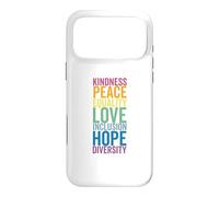Carcasa para iPhone 17 Pro MAX Paz Amor Esperanza Inclusión E Diversidad Derechos Humanos