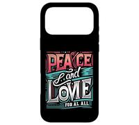 Carcasa para iPhone 17 Pro MAX Paz & Amor para Todos Construyendo Unidad Amor Paz Brillo Brillante