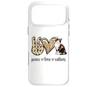Carcasa para iPhone 17 Pro MAX Peace Love Calico Cat Lover
