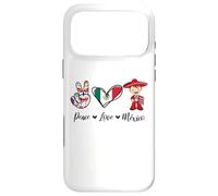 Carcasa para iPhone 17 Pro MAX Peace Love Mexico, Mexican Gifts Souvenir Mexico Reminder