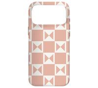Carcasa para iPhone 17 Pro MAX Peach Cream Blush Pink Pastel Triangle Square Patterns