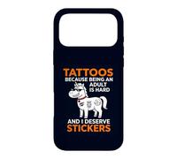 Carcasa para iPhone 17 Pro MAX Pegatinas Tattoos Because Being An Adult Is Hard I Merece