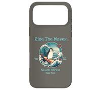 Carcasa para iPhone 17 Pro MAX Penguin Surfing Waves Sudáfrica Cape Cod Surfs Up Diversión