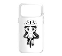 Carcasa para iPhone 17 Pro MAX Pequeña Chica Ciclista Carril Bici