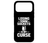 Carcasa para iPhone 17 Pro MAX Perder enchufes de 10MM es mi maldición Chico Coche Divertido mecánico de Coches