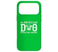 Carcasa para iPhone 17 Pro MAX Perro de Rescate robó mi corazón Adopción Amor