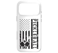 Carcasa para iPhone 17 Pro MAX Pickleball Is My Therpy Bandera Americana para Pickle Ball