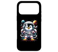 Carcasa para iPhone 17 Pro MAX Pingüino Astronauta Amante Espacio Arte Espacio Galaxia Astrología