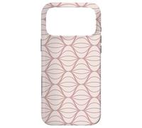 Carcasa para iPhone 17 Pro MAX Pink Beige Wave Curve Shell Art Nouveau Geometric Pattern