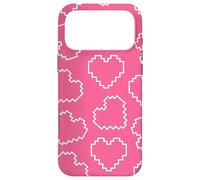 Carcasa para iPhone 17 Pro MAX Pink Pixel Heart Pattern Love 8bit Retro Gaming Design